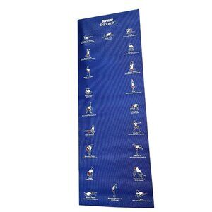 Instrux Yoga Mat Stretching Mat with Instructions & Yoga Poses Exercises 68"
